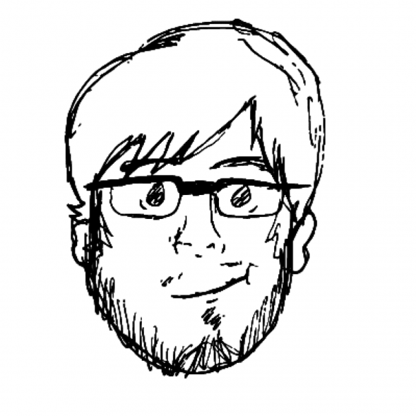 Line drawing of Jason Hoffman